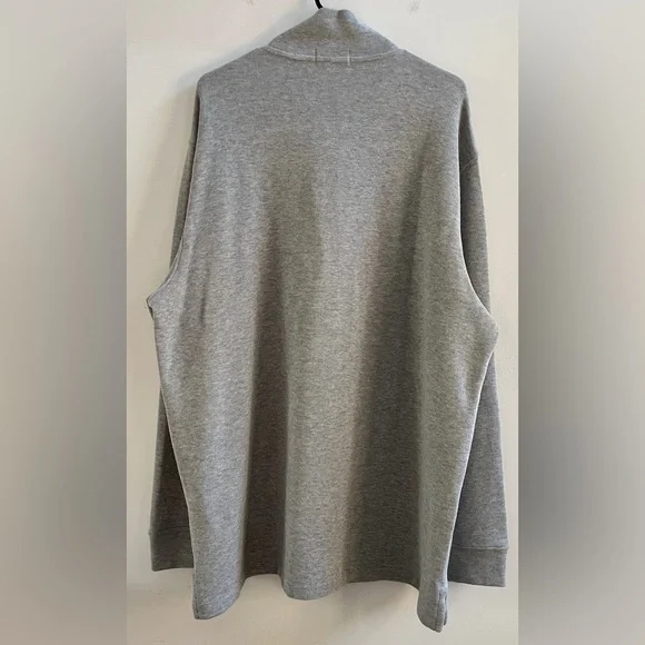 Polo Ralph Lauren Men’s XXL Gray Zip Pullover Sweater Classic-Vintage Look